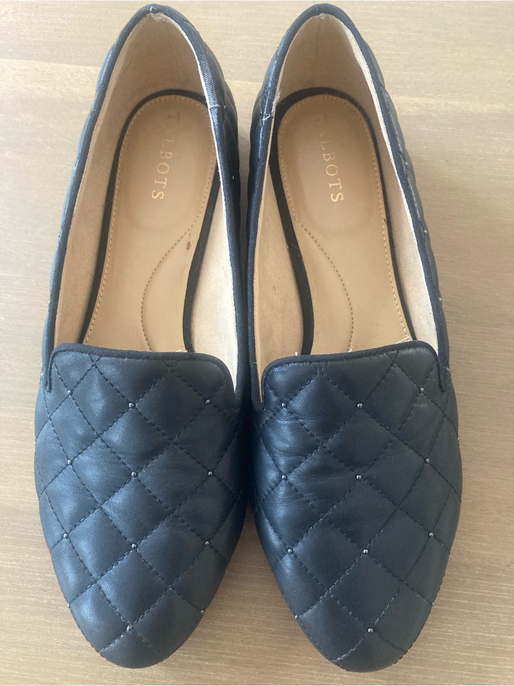 Talbots Quilted Leather Loafers